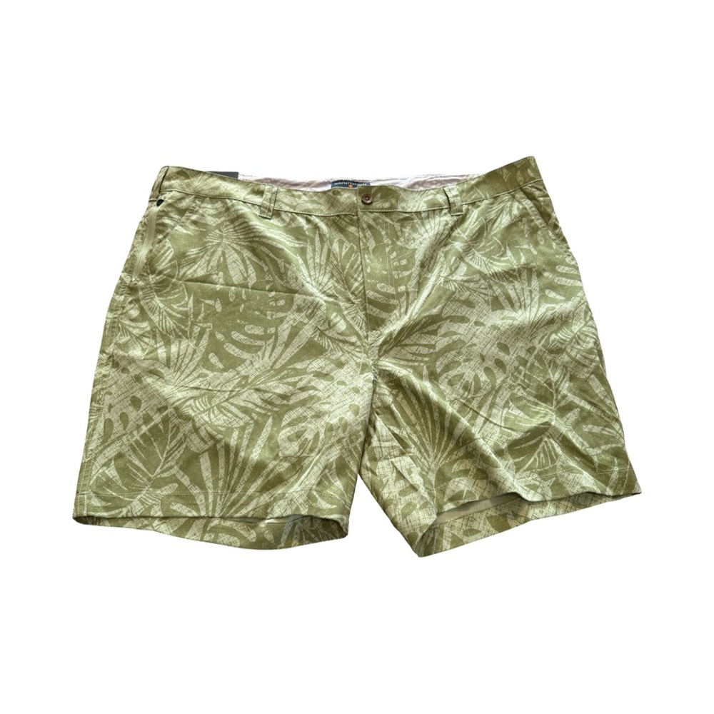 Margaritaville Palm Print Stretch Shorts Sage Green 42 Mens‎